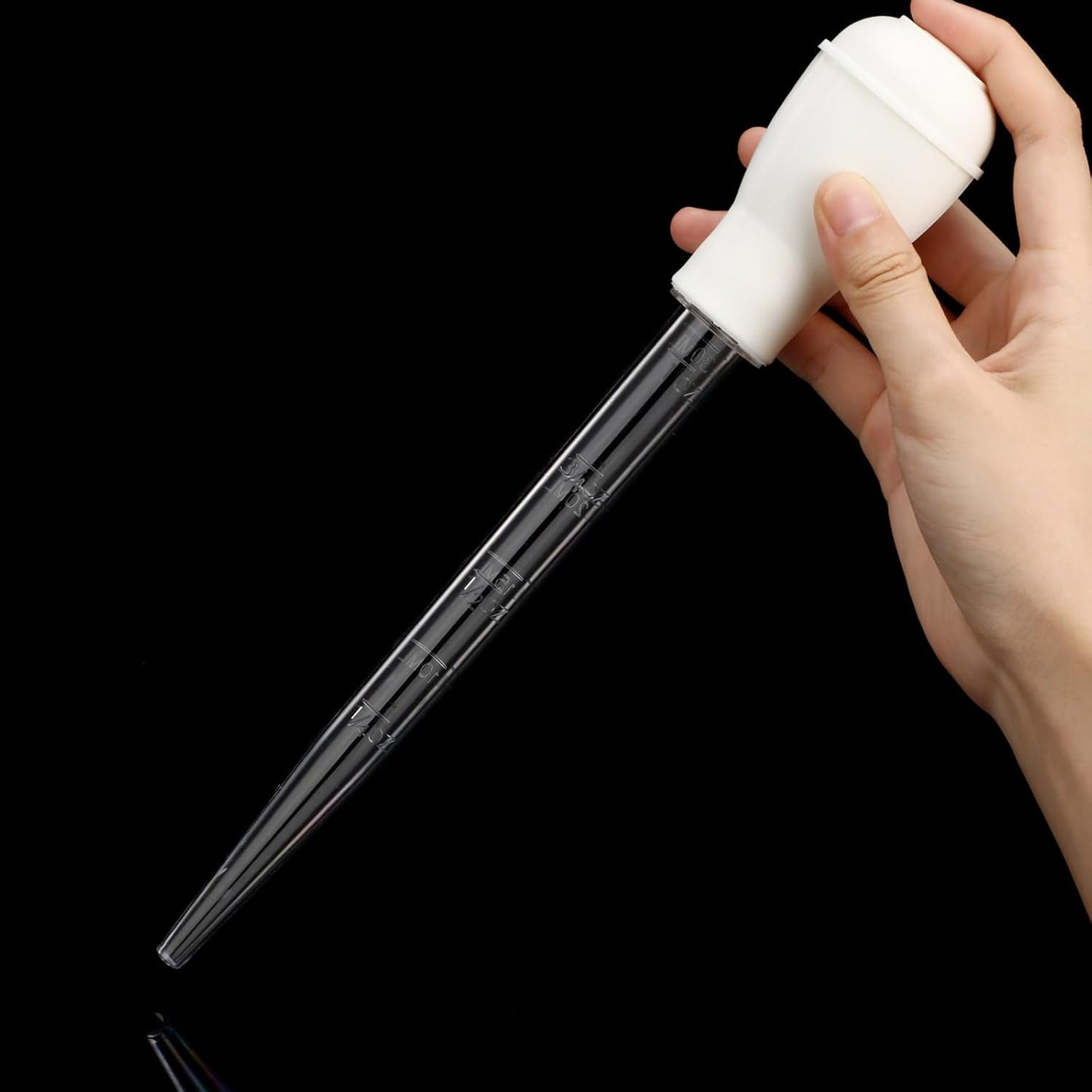 Boao 5 Pieces Nylon Heat-Resistant Turkey Baster Cooking Set Includes Meat Baster, 1 Silicone Basting Brush and 2 Cleaning Brush for BBQ Grill Baking Kitchen Cooking Thanksgiving(Black, White)