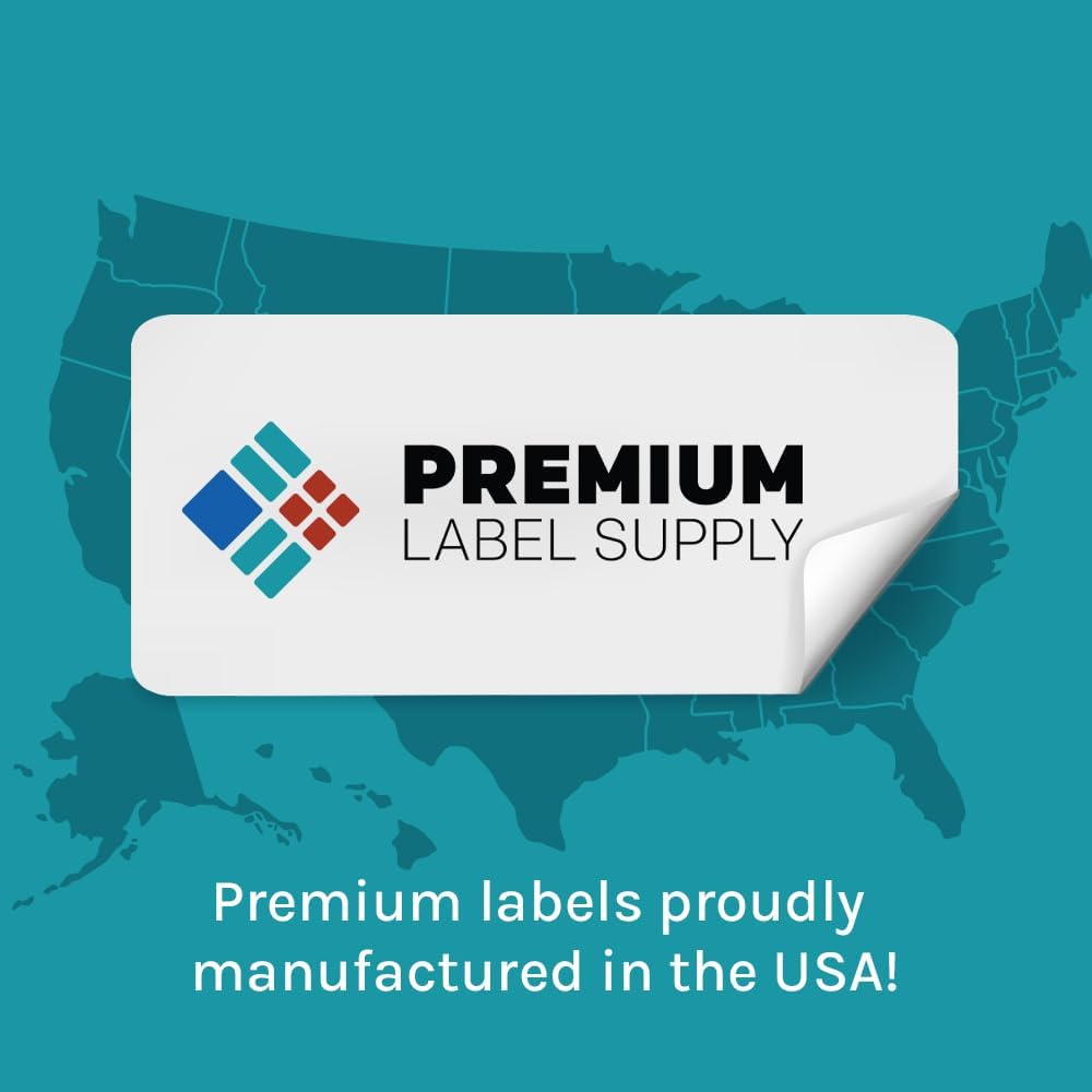 Premium Label Supply Glossy White Sticker Labels – 3.5" x 5" – (4 per Sheet) (Glossy White for Inkjet Only, 400 Labels)
