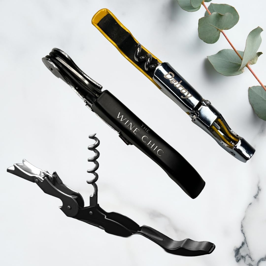 The Wine Chic Custom Wine Key - Engraved Wine Opener with Logo - Perfect Wedding Favors and Wine Bottle Opener Gift for Business Promotions and Party Gifts