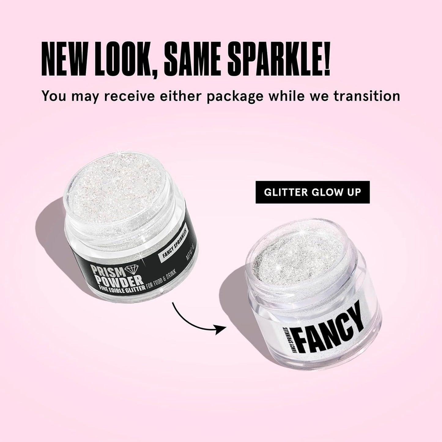 Fancy Sprinkles Halloween Onyx Black Premium Edible Glitter, 100% Edible Glitter for Sparkling Food & Drinks No Taste or Texture (4gm)