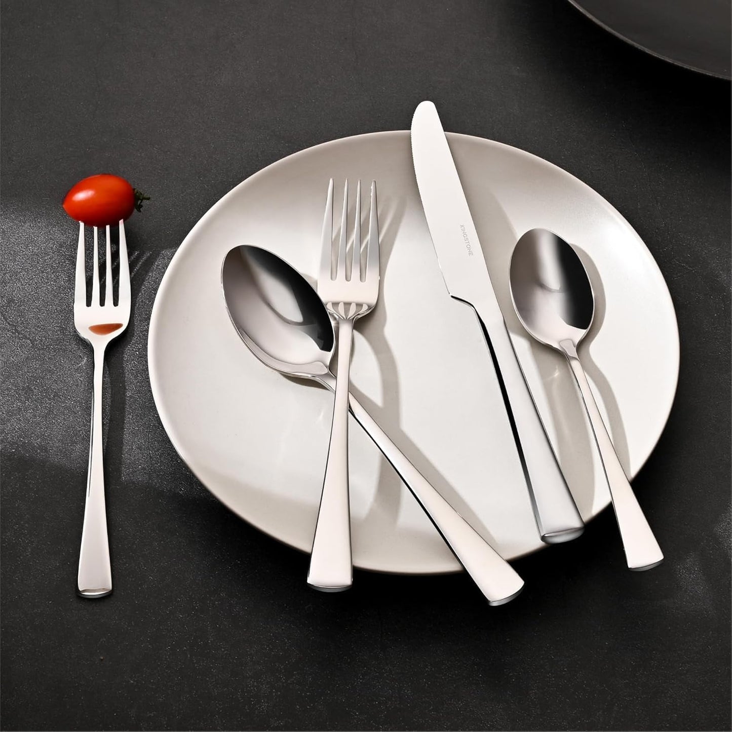 KINGSTONE 18/10 Stainless Steel Flatware, 15-Piece Forged Silverware Set for 3, Mirror Polished Cutlery Set Dishwaher Safe for Home, Restaurant, Wedding, Party