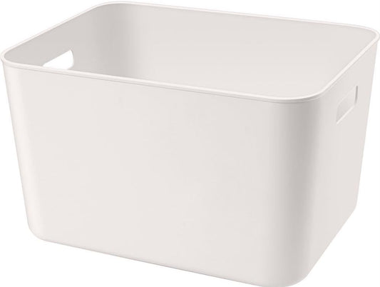 Set of 3 Plastic Storage Bin,13.4x10.2x8'' Versatil Kitchen Pantry,Desk,Office and Drawer,Plastic Organizer Container Under Bed,Under Sink Bathroom Organizer (Large)