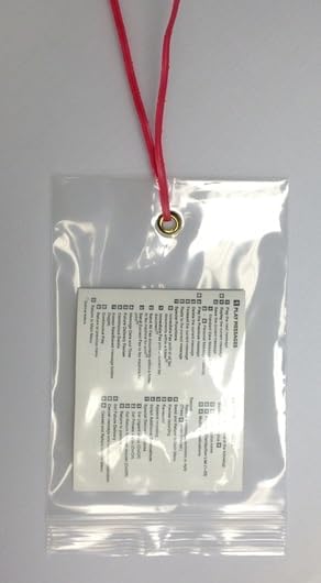 GPI - 5.5" x 9" Reclosable Zip Bags with Bottom Hang-hole & Pre-inserted 12" Twist-tie. 4 Mil Heavy-duty Resealable Zipper Baggy with Grommet/Metal Eyelet for Hanging (Insert Size 5x7.5) 1000 Pack