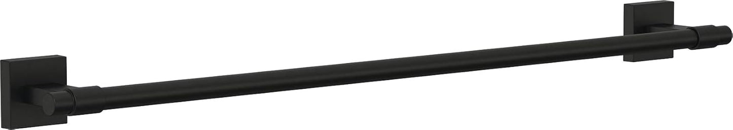 Franklin Brass Maxted (1-Pack) 24" Towel Rack for Bathroom, Matte Black Towel Bar for Bathroom Wall Towel Holder Rod Wall Mounted Bathroom Accessories MAX24-FB