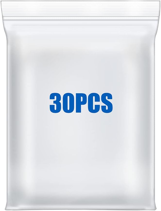 12" x 18" Thick Clear Reclosable Plastic Bags Large Zip Seal Lock Poly Bags With Zipper -3Mil for Clothing T-Shirts Shoes Toys Snack Storage -30 Pack