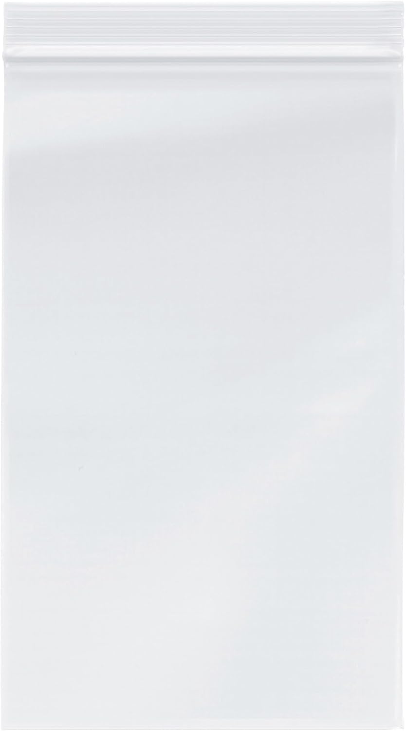 Plymor 6" x 10" (Pack of 500), 4 Mil Heavy Duty Zipper Reclosable Plastic Bags