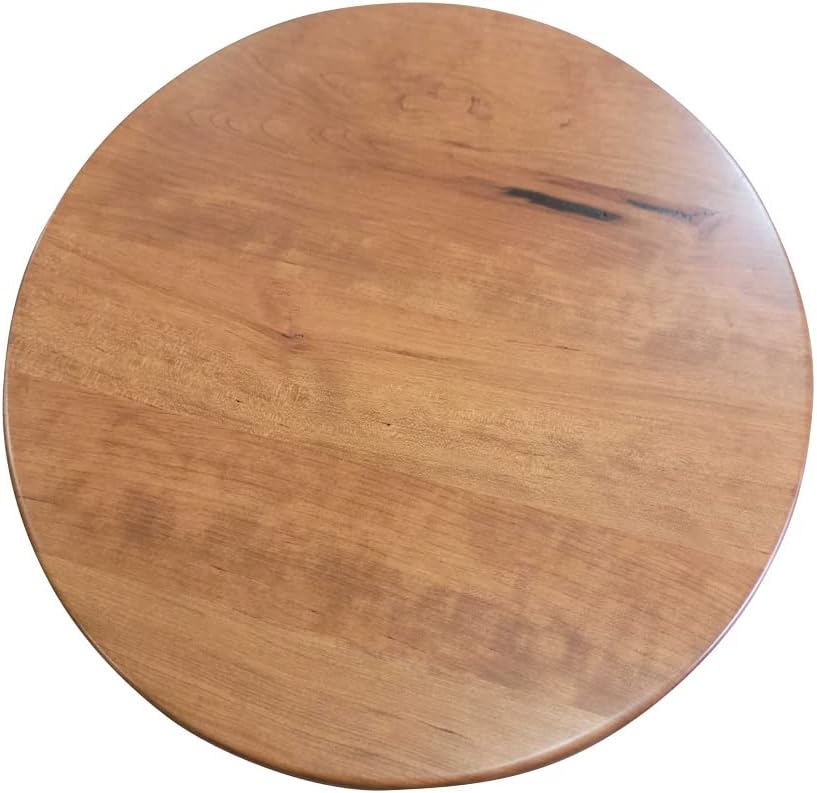 Rustic Red Door Co. Wood Lazy Susan Turntable - Solid Wooden Spinning Kitchen Table Organizer - Scratch Resistant - 360 Degree Smooth Rotation Swivel (18" Diameter, Rustic Cherry Wood, Seely Stain)