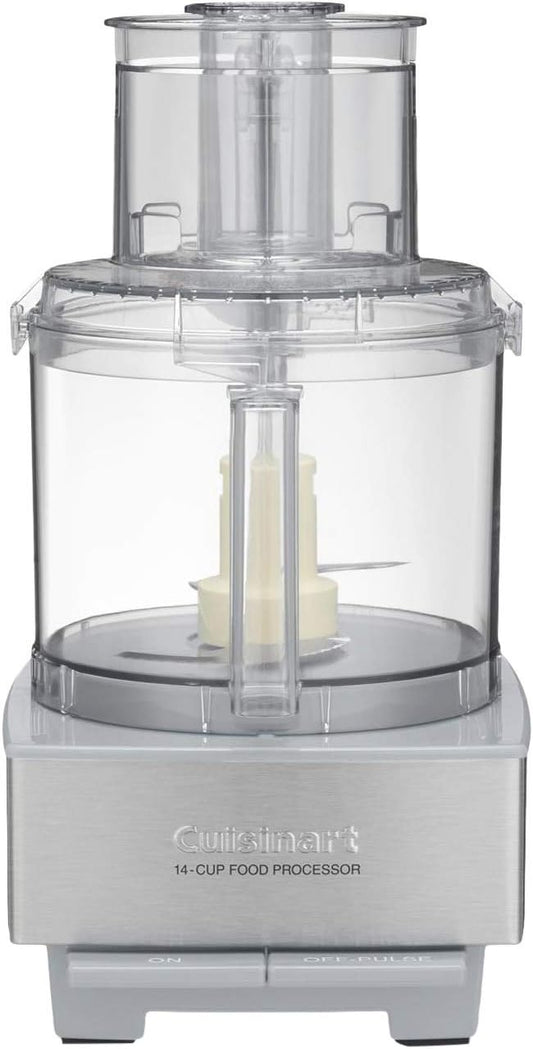 Cuisinart Food Processor 14-Cup Vegetable Chopper for Mincing, Dicing, Shredding, Puree & Kneading Dough, Light Gray Stainless Steel, DFP-14CGRY