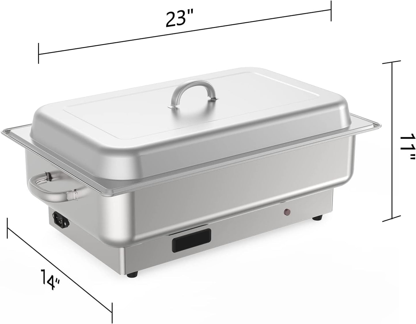 Electric Chafing Dish Buffet Set, 2 x 4.5QT Half-Size Buffet Servers and Warmers Stainless Steel Chafing Dish, Commercial Food Warmer with Temperature Control Display for Parties, Catering, Festivals