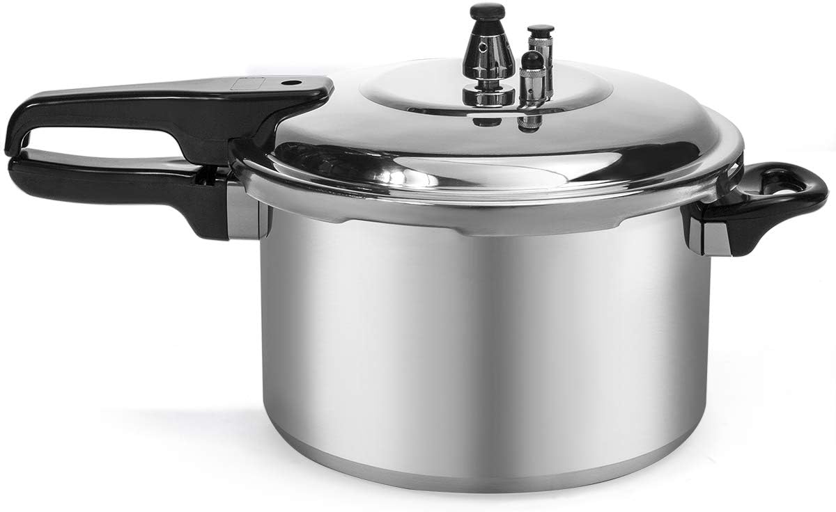 Barton 6Qt Pressure Canner With Release Valve Aluminum Canning Cooker Pot Stove Top Instant Fast Cooking Stewing Locking Lid, 6 Quart