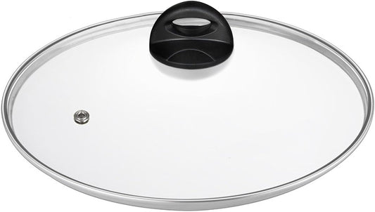 Glass Lids for Pot and Pan, 8, 9.5, 10.25, 11, 12, 12.6, 13.5, 14 Inch Tempered Replacement for Covers Kitchen Cookware, Frying Pan, Wok, Skillet (12.5 Inch)