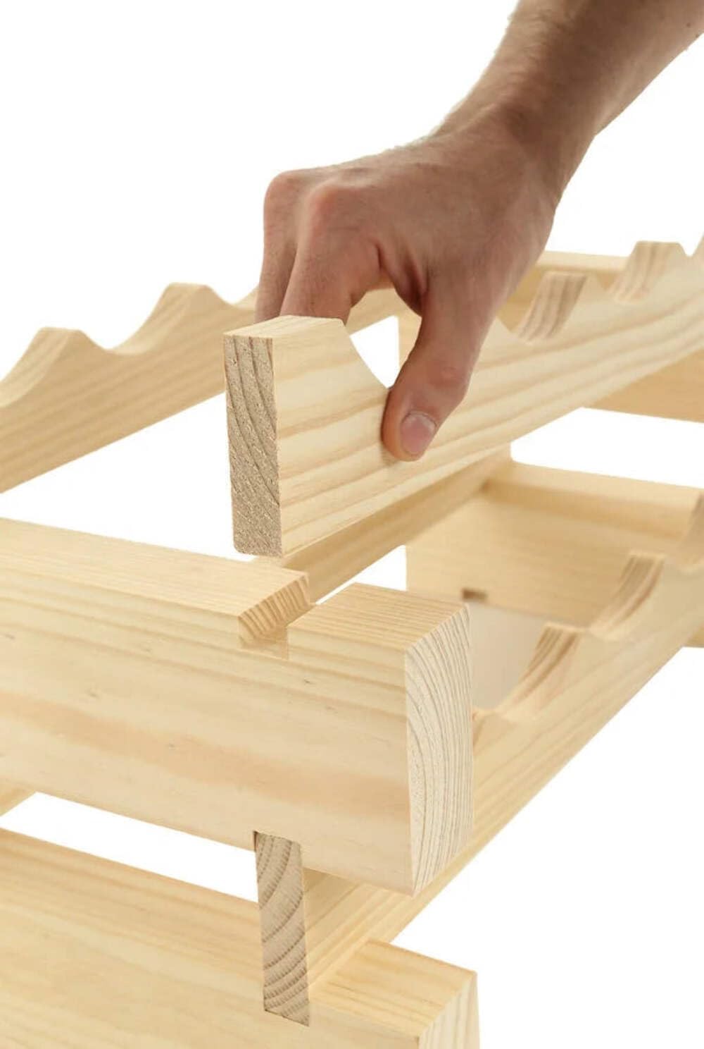 120 Bottle Wine Rack Natural Pine