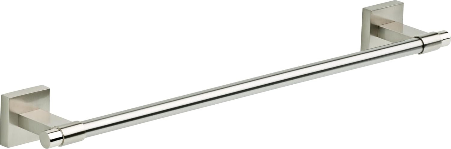 Franklin Brass Maxted (1-Pack) 18" Towel Rack for Bathroom, Satin Nickel Towel Bar for Bathroom Wall Kitchen Towel Holder Rod Wall Mounted Bathroom Accessories MAX18-SN