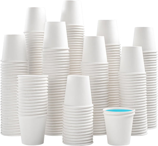 Lamosi 1200 Pack 3 oz Paper Cups for Bathroom, Disposable Small Mouthwash Cup, 3oz Mini Espresso Cups for Travel, Party, Picnics, Home, Applicable to Cup Dispenser