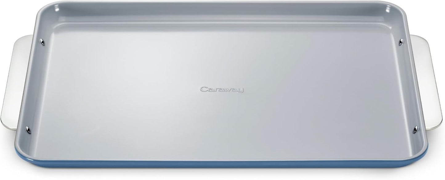 Caraway Non-Stick Ceramic Baking Sheet - Naturally Slick Ceramic Coating - Non-Toxic, PTFE & PFOA Free - Perfect for Baking, Roasting, and More - Large (18" x 13") - Slate