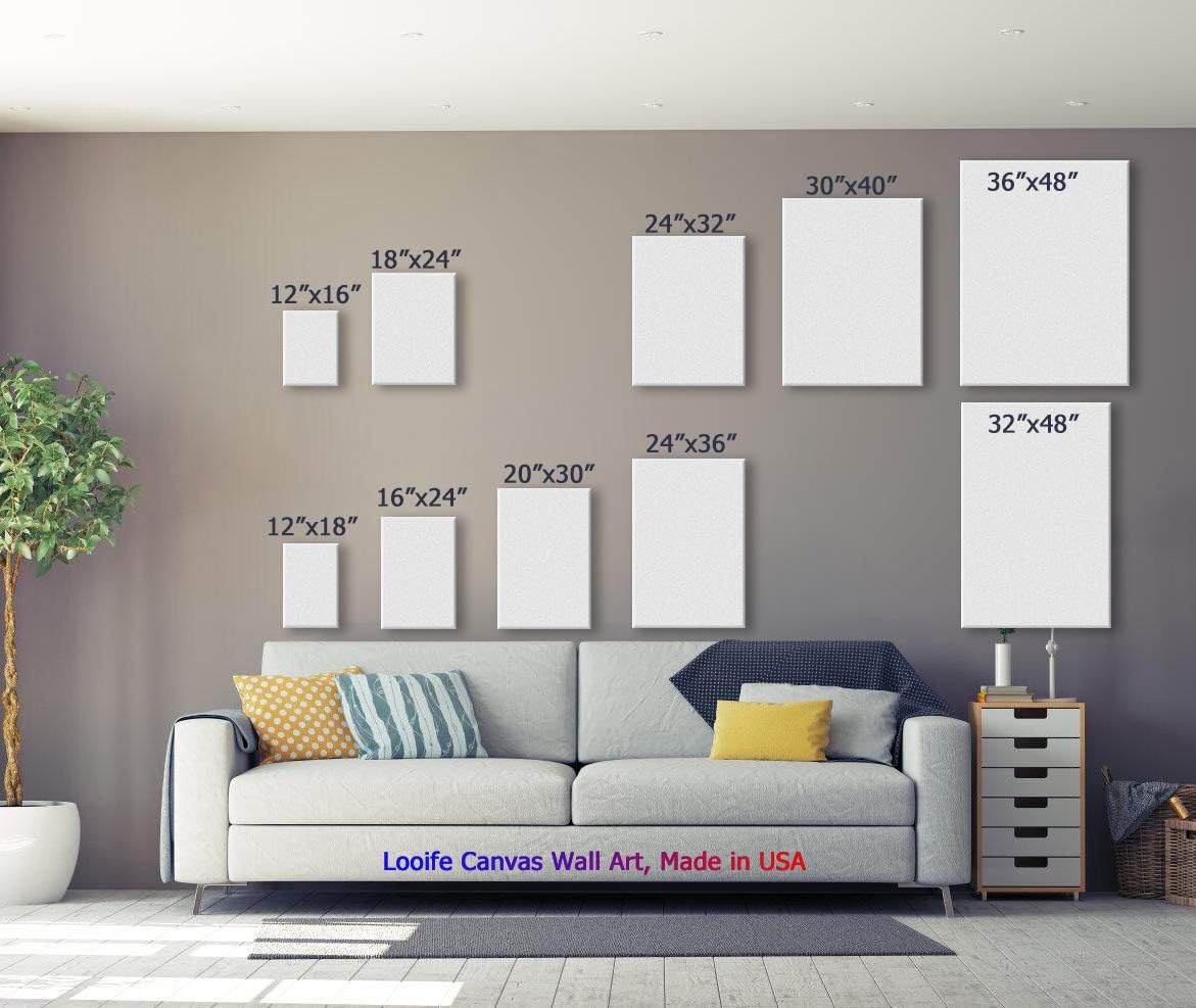 Looife Cajun Kitchen Wall Art, 32x48 inch Boho Kitchen Canvas Wall Decor - Modern Art Deco Print with Wine & Food Motif, Ready to Hang for Dining Room & Bar