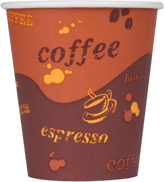 Karat 10 oz Paper Hot Coffee Cups [1000 ct] Disposable, Leak-Resistant Double Poly-Lined Cups for Hot Beverages, 90mm (C-K510)
