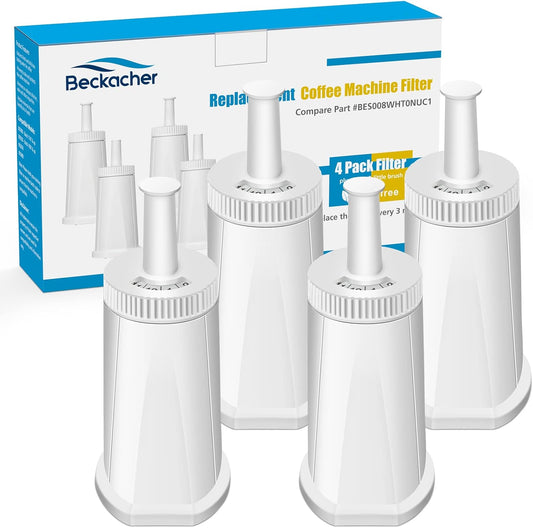 4 Pack Breville Water Filters, Compatible with Breville BES880 Barista Touch, BES990 BES980 Oracle Touch and BES878 BES920 Bambino ClaroSwiss Sage Espresso coffee Machine