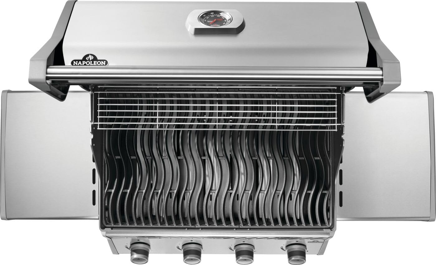 Napoleon Rogue 525 Propane Gas Grill, Stainless Steel, Durable 4-Burner Outdoor BBQ