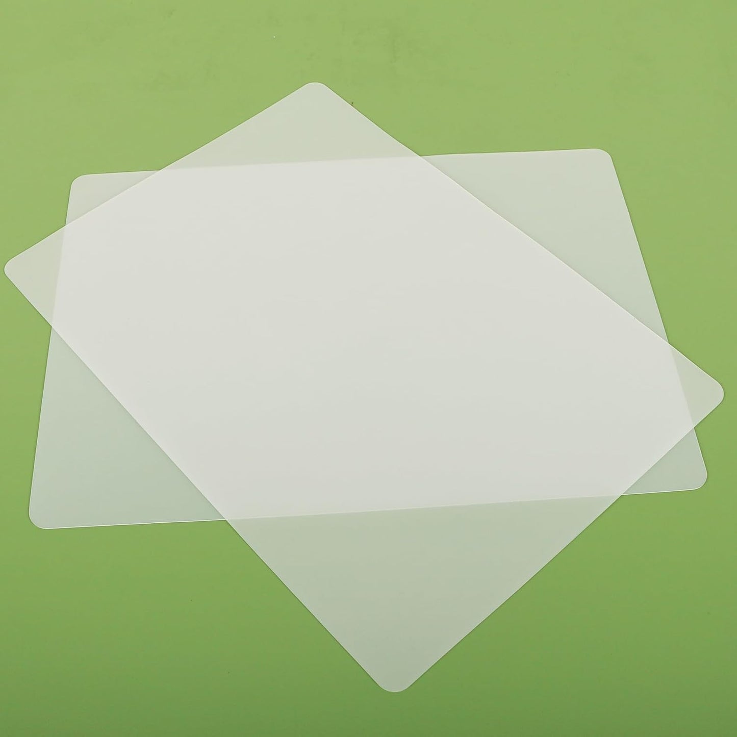 Small Translucent Silicone Mats: 7.9”x9.5” Clear Non-Slip Countertop Protector Liner - Heat Resistant Non-Stick Baking Mat 2/Pack