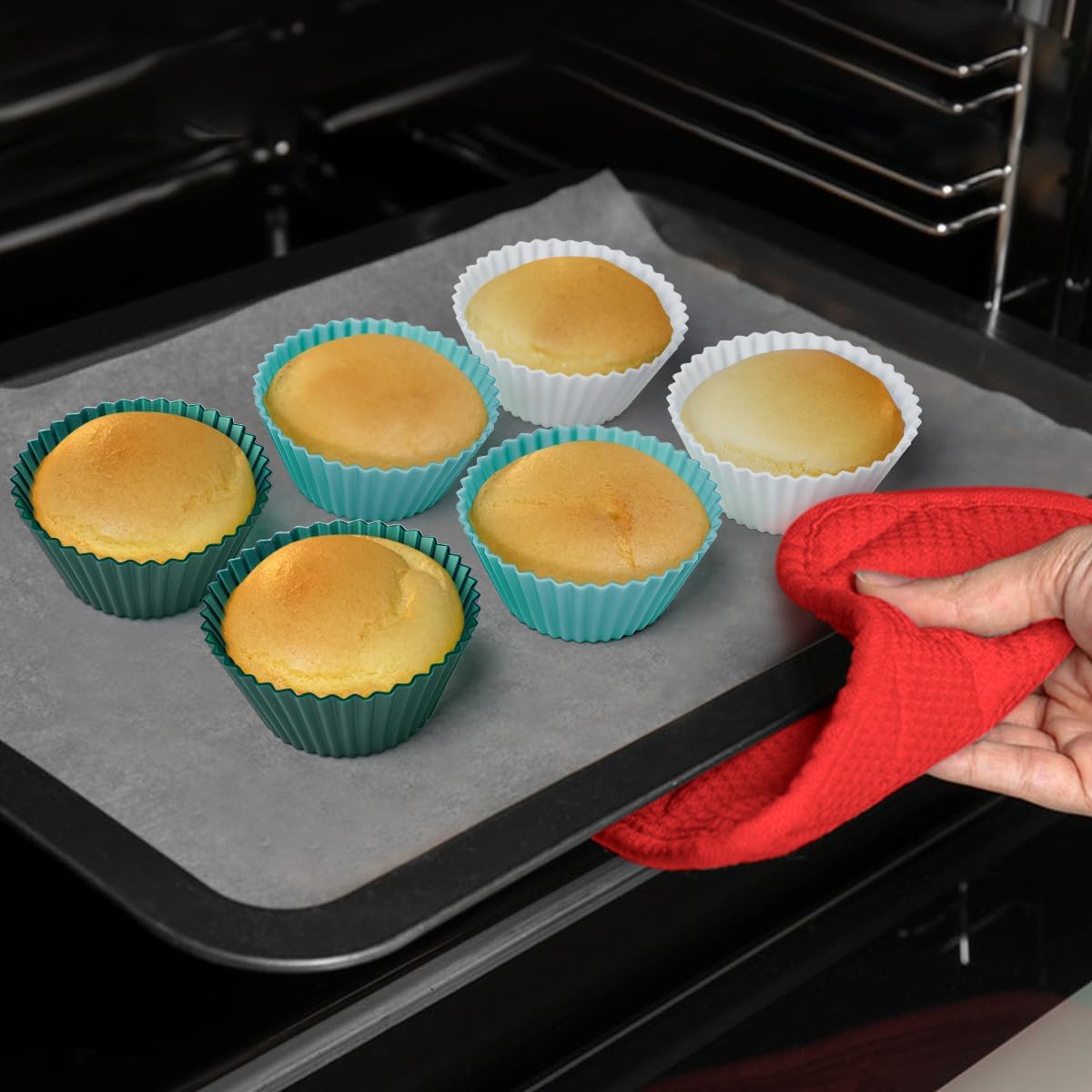 Silicone Baking Cupcake Cups Muffin Liners Nostick Cake Molds Bento Lunch Box Dividers