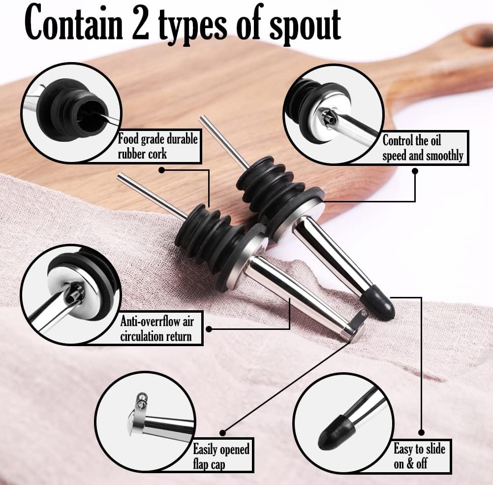Sweejar Ceramic Olive Oil Dispenser Bottle, Opaque Oil Cruet Protects Oil to Reduce Oxidation, Suitable for Storage Oil, Vinegar, Coffee Syrups & Other Liquids, Pack of 1, 15.5 Fl Oz (White)