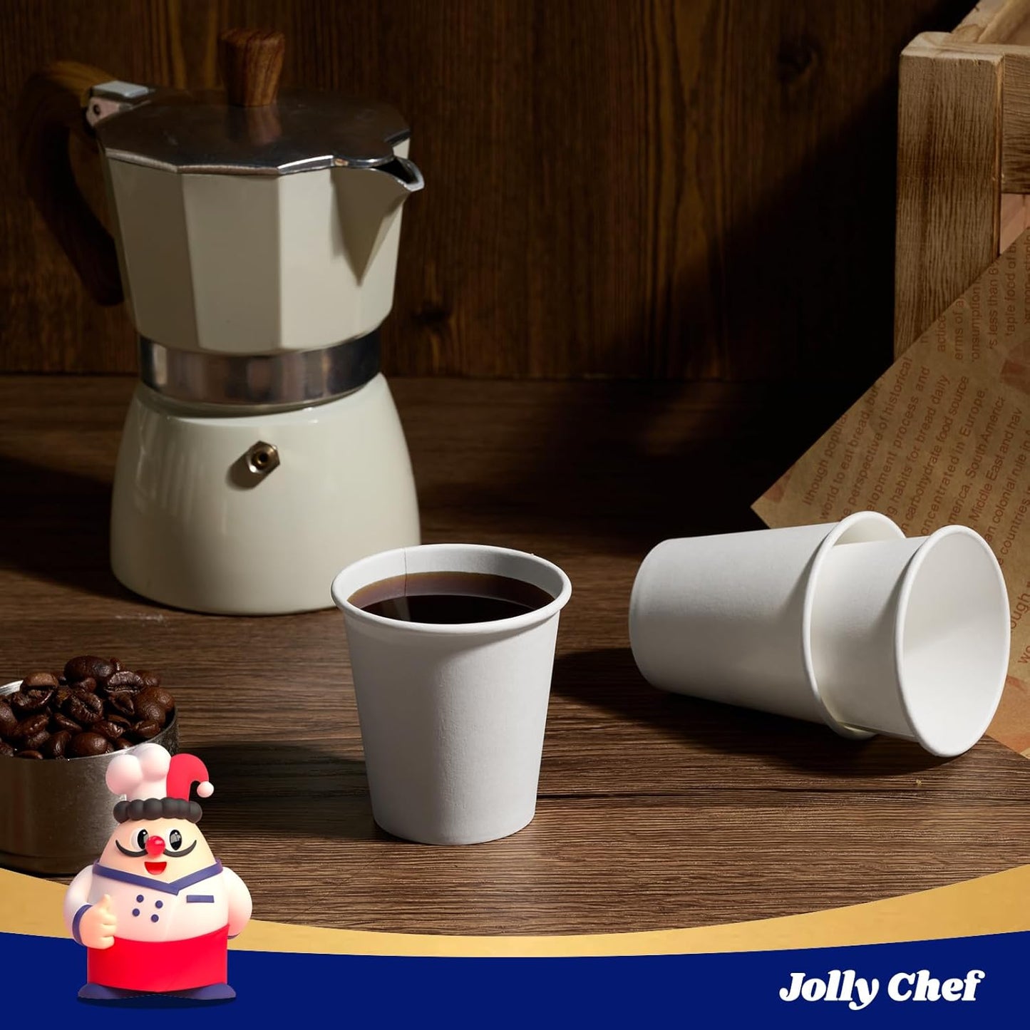 JOLLY CHEF 800 Pack Disposable Bathroom Cups 3 oz, Small Mouthwash Paper Cups for Party, Picnic, BBQ