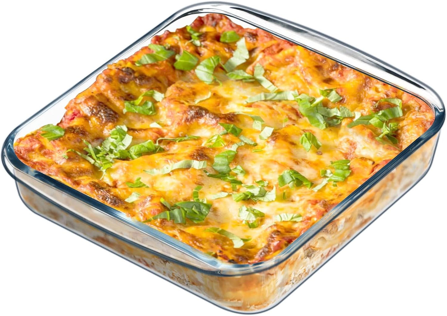 NUTRIUPS 1.7QT Glass Baking Pan, Square Baking Dish for Oven