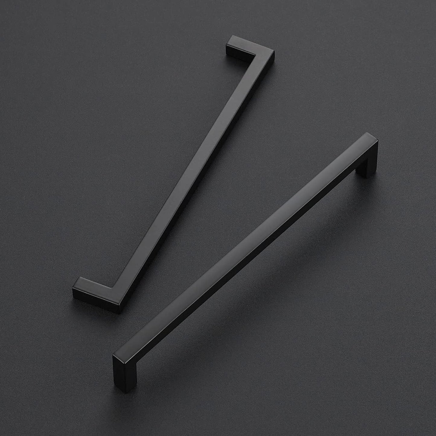 Ravinte 30 Pack Solid 7-1/2 Inch Center to Center Slim Square Bar Drawer Handles Kitchen Cabinet Handles Black Drawer Pulls Kitchen Cabinet Hardware Kitchen Handles Matte Black Cabinet Pulls