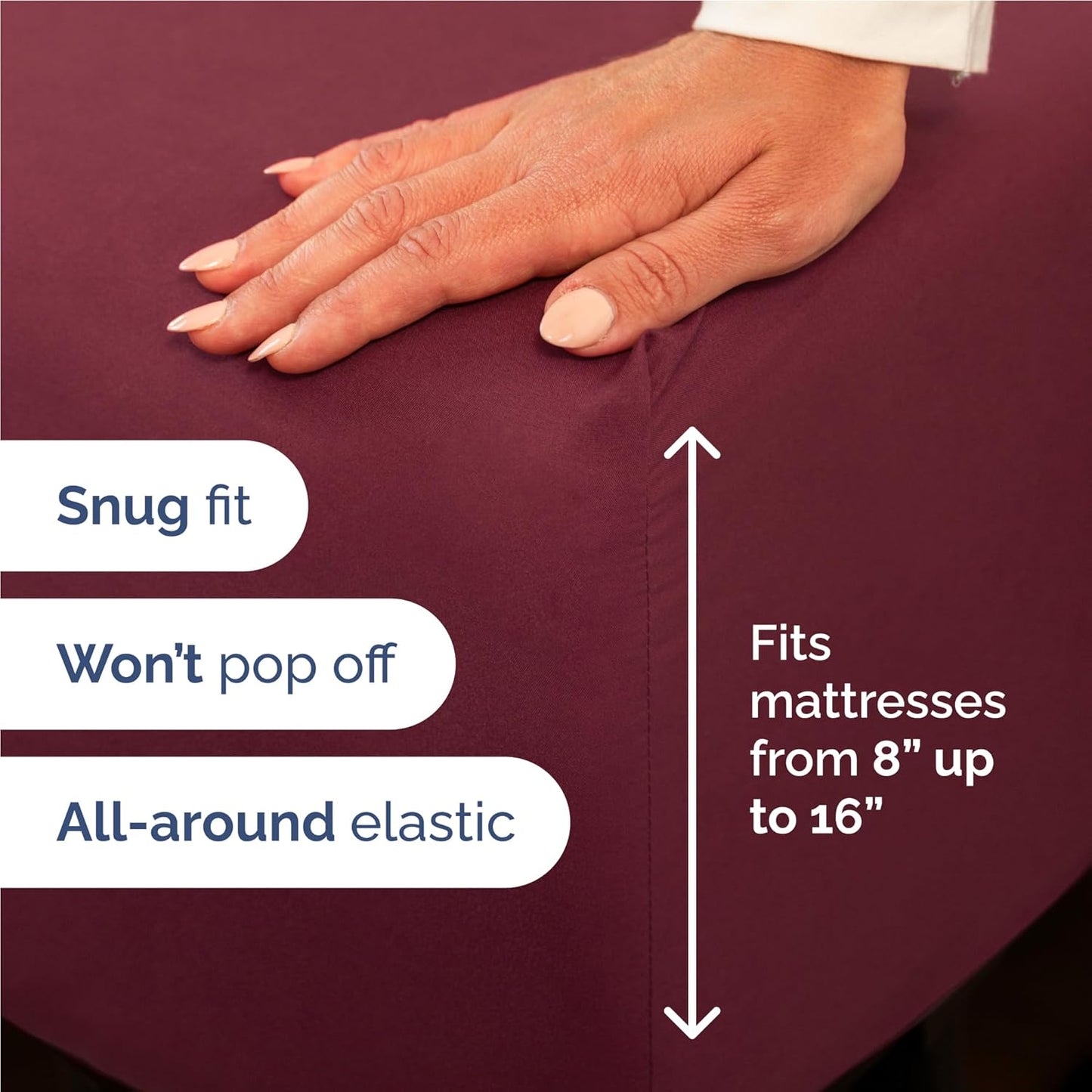 Full Size 4 Piece Sheet Set - Comfy Breathable & Cooling Bed Sheets Set - Hotel Luxury Bedding for Women, Men, Kids, Teens, Boys & Girls - Deep Pockets, Ultra-Soft, Wrinkle Free - Oeko-Tex - Burgundy