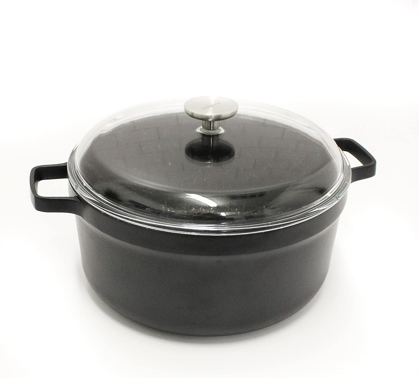BergHOFF GEM Non-stick 11" Stockpot 7.7qt., Sturdy 2-Handle, Glass Lid, Ferno-Green, Non-Toxic PFOA-Free Coating, Ovensafe