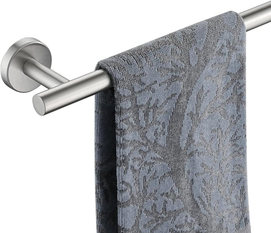 JQK Bathroom Towel Bar, 15 Inch 304 Stainless Steel Thicken 0.8mm Towel Rack, Towel Holder Brushed Finished Wall Mount, Useable Length 12 Inch, TB110L12-BN