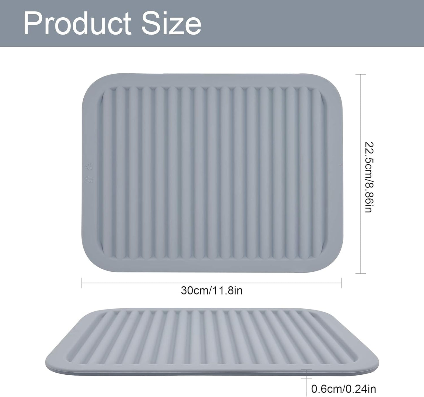 Silicone Trivets for Hot Dishes, Trivet Mat-Hot Pads for Kitchen-Versatile Trivet Mat for Hot Pots&Pans-Heat Resistant Mats for Counter&Table, Pot Holders-Dishes Drying Mat (9x12) Pack 2 Red