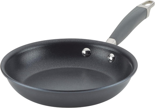 Anolon Advanced Home Hard Anodized Nonstick Frying Pan, 8.5 Inch – Small Non Stick Egg Pan, Durable Nonstick Skillet - Moonstone