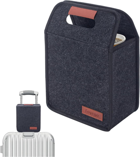 Portable Drink Holder - Foldable Travel Carrier with Reusable Insulated Cofee Cup, 2 Cup Holder, Free Your Hands