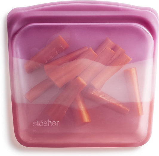 Stasher Premium Silicone Reusable Food Storage Sandwich Bag, Coral Triangle, Microwave, Sous Vide, Dishwasher, Oven and Freezer Safe, BPA Free, Leak-free, Eco-friendly, 28 Oz
