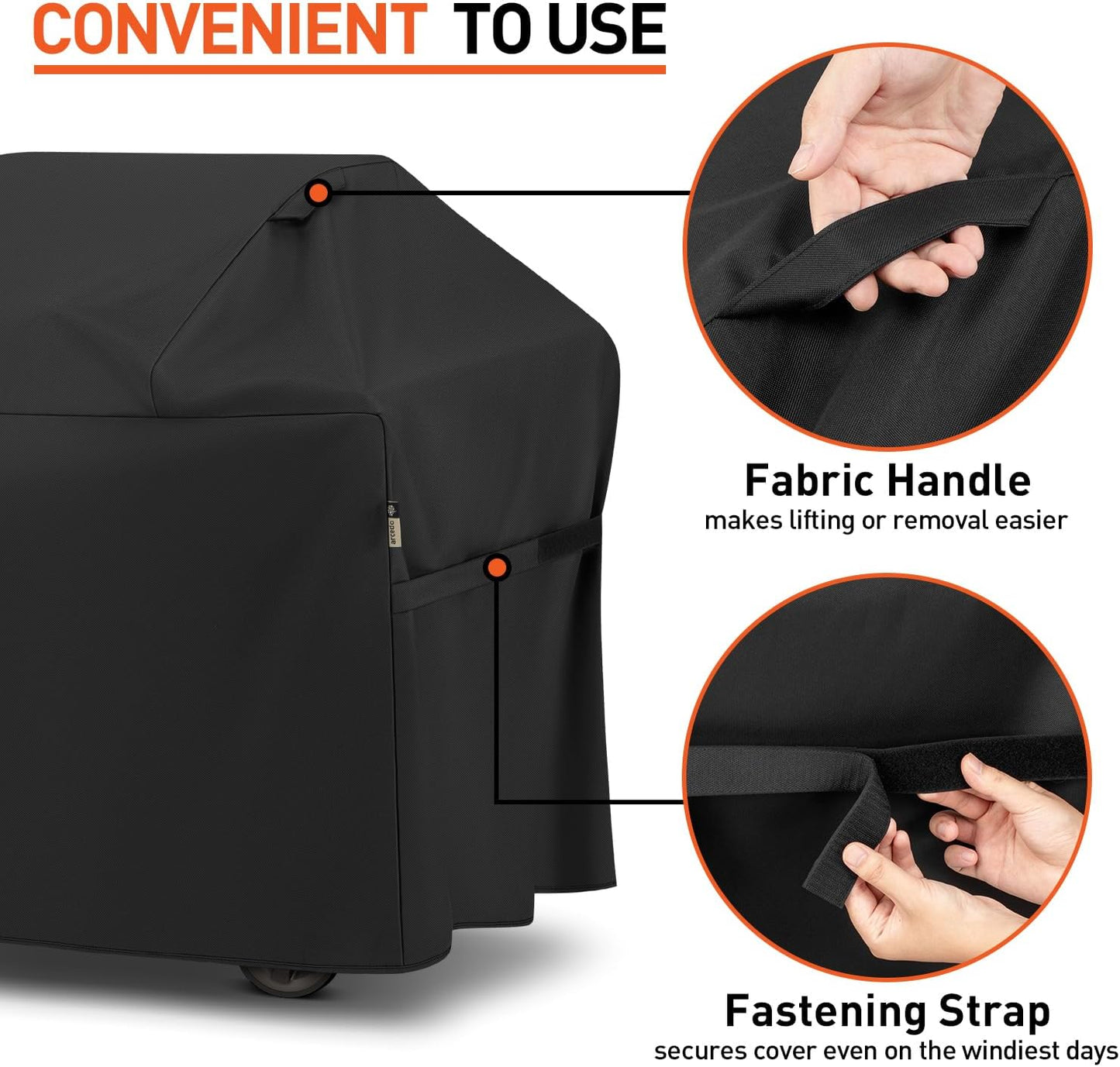 BBQ Grill Cover 53 Inch, Heavy Duty Waterproof Outdoor Gas Grill Cover, Fade Resistant Durable and Convenient Compatible with Charbroil Weber Spirit Nexgrill Napoleon