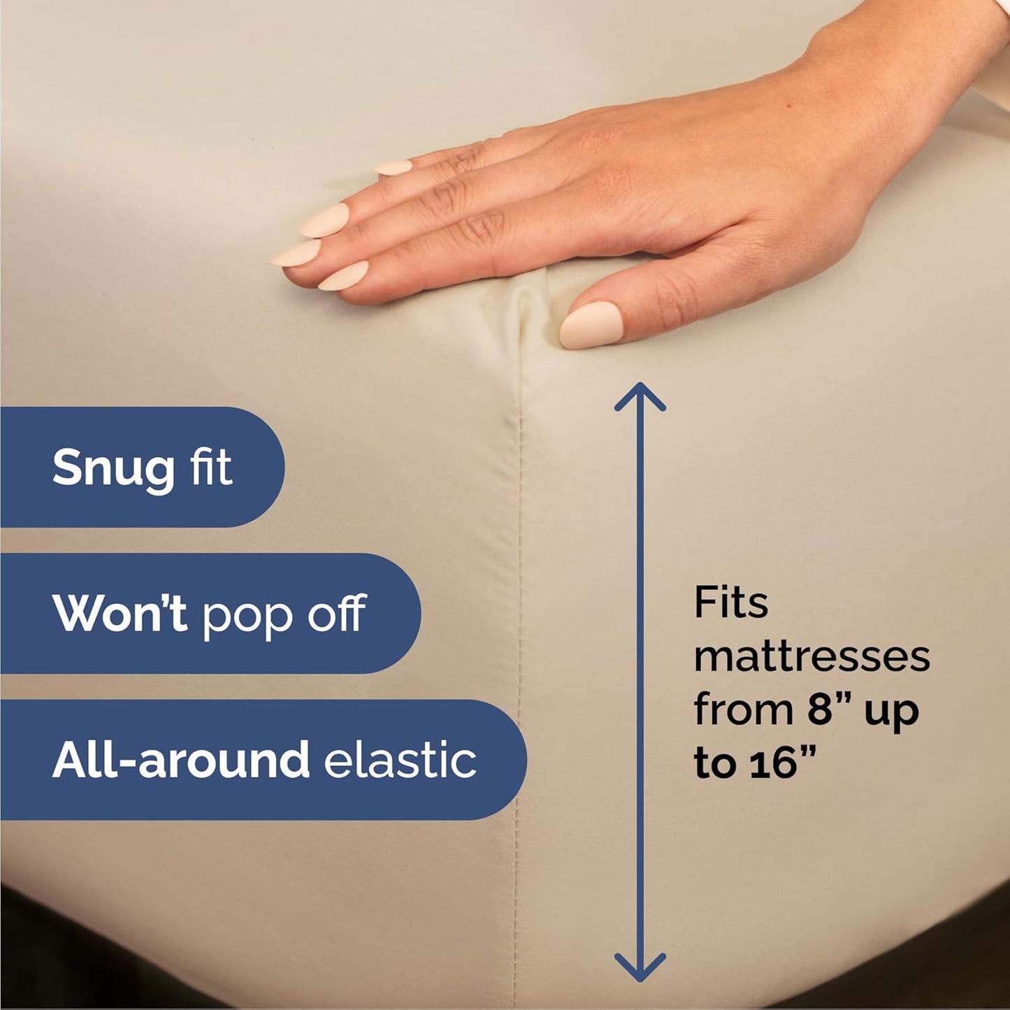 Cal King Size 4 Piece Sheet Set - Comfy Breathable & Cooling Bed Sheets Set - Hotel Luxury Bedding for Women, Men, Kids, Teens, Boys & Girls - Deep Pockets, Ultra-Soft, Wrinkle Free - Oeko-Tex - Wheat