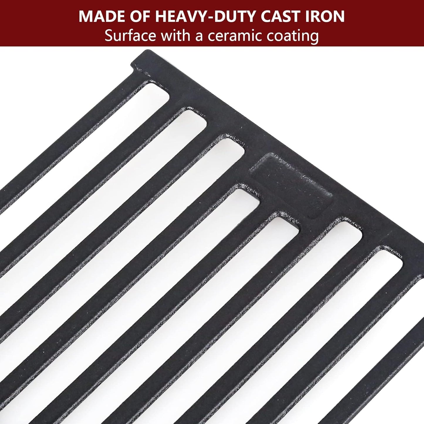 Grill Grates Replacement Parts, Grill Grates Replacement Cast Iron 19 3/4" x 27" for Chargriller Akorn 2121, 2123, 2222, 2828, 3001, 3030, 3725, 4000, 5050, 5252, 5650,9020