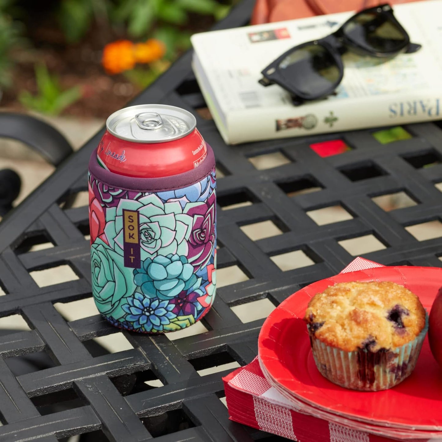 Sok It CanSok Sleeve for Beer & Soda Insulated Neoprene Cover (Sicilian Sunsets, 12oz Can Sleeve)