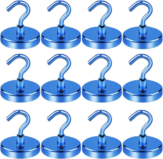 LOVIMAG Magnetic Hooks for Cruise Cabins, Cruise Essentials Must Haves, Cruise Magnets, Magnetic Key Holder, Strong Magnetic Hooks for Hanging, Fridge, Grill -12 Pack