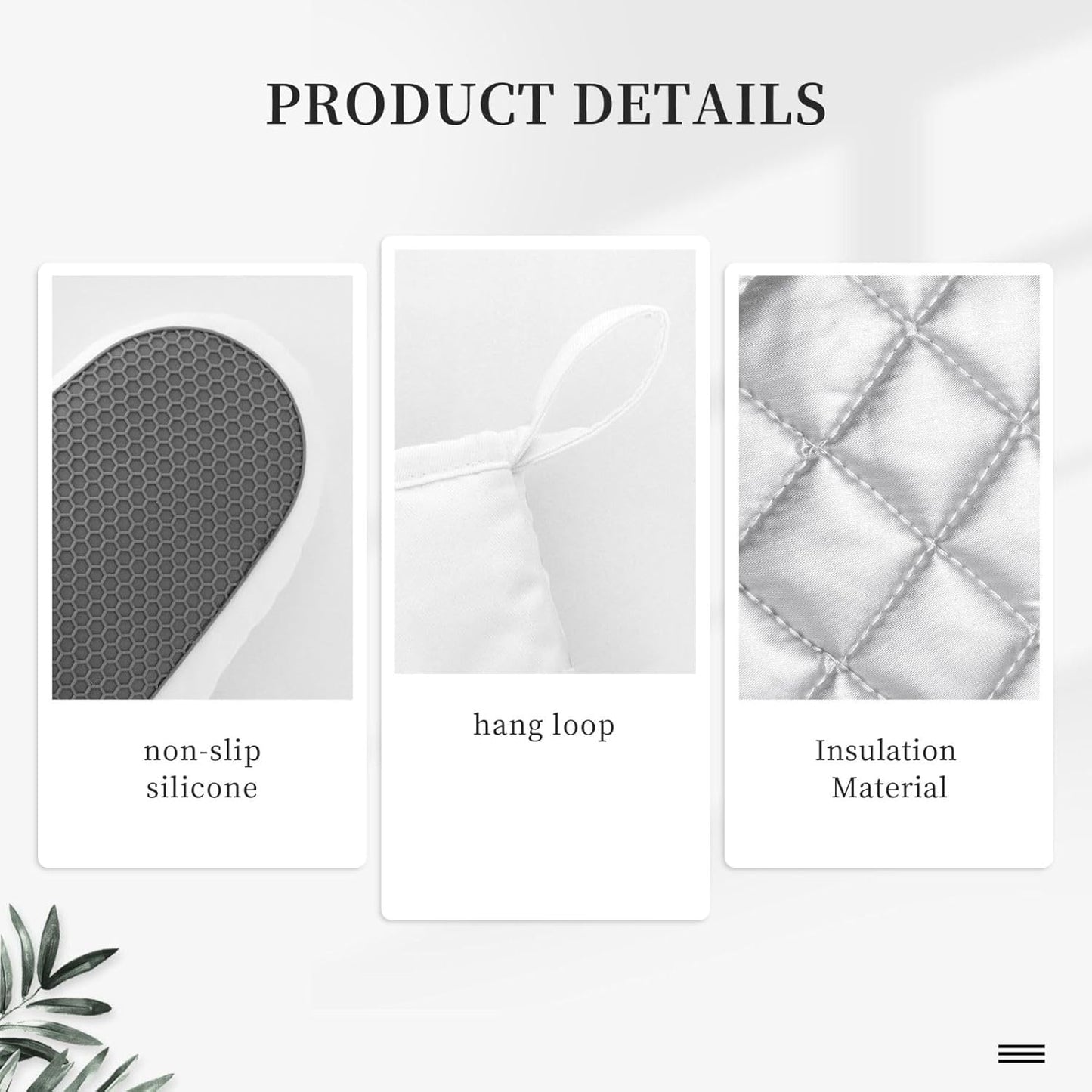 Vintage Floral Dragonfly Oven Mitts and Pot Holders 4 pcs Set Silicone Kitchen Spring Butterfly Leaves Oven Mitt Gloves Pot Holders Non-Slip Heat Resistant Cooking Mitts Set for Kitchen Baking