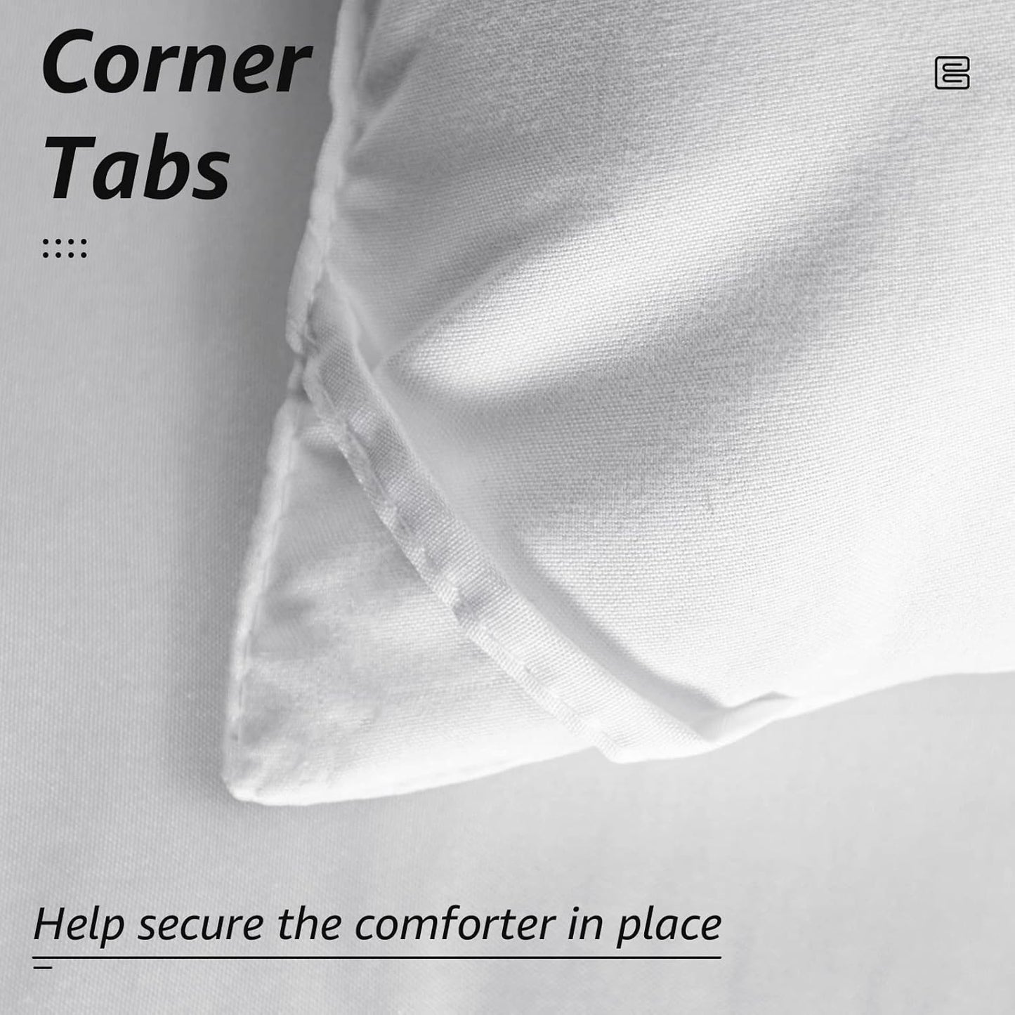 HYLEORY All Season Twin Size Bed Comforter - Cooling Goose Down Alternative Quilted Duvet Insert with Corner Tabs - Winter Warm - Machine Washable - White