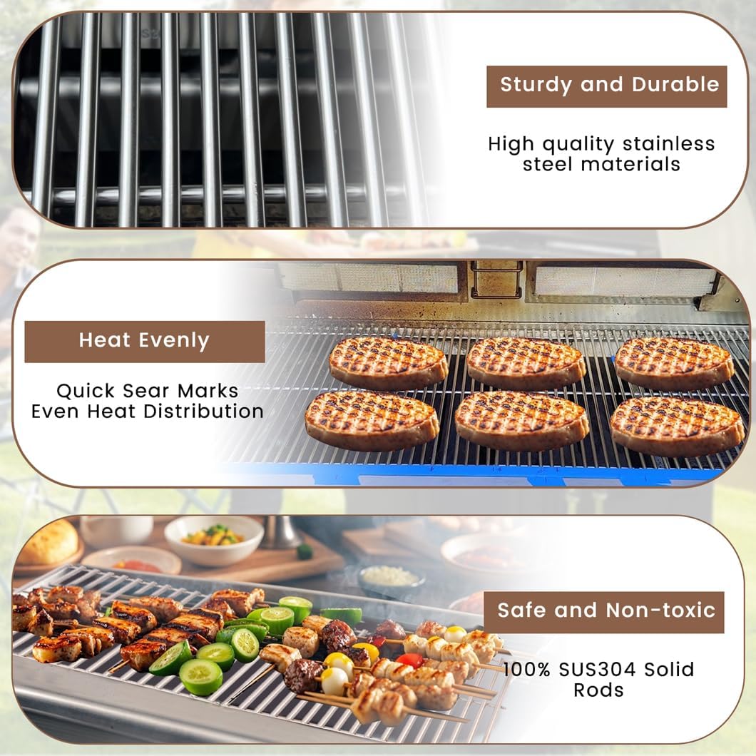 SF159C (3-Pack) 16 1/4" Stainless Steel Cooking Grid for Backyard Grill BY12-084-029-98, BY13-101-001-13, BY14-101-001-04, GBC1255W, GBC1355W-C, GBC1460W