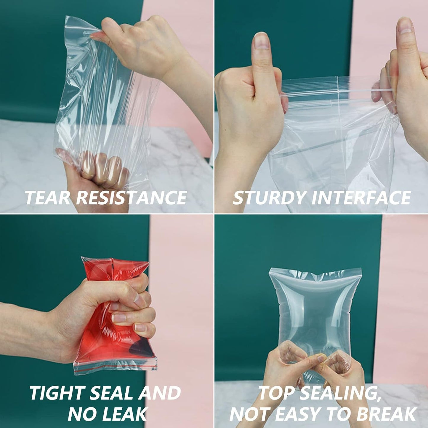 12" x 18"(1000 Count) Large Zip Plastic Poly Bags - 2 Mil Clear Reclosable Zipper Bags for Prints, Photos, Documents, Clothing, T-Shirt, Storage