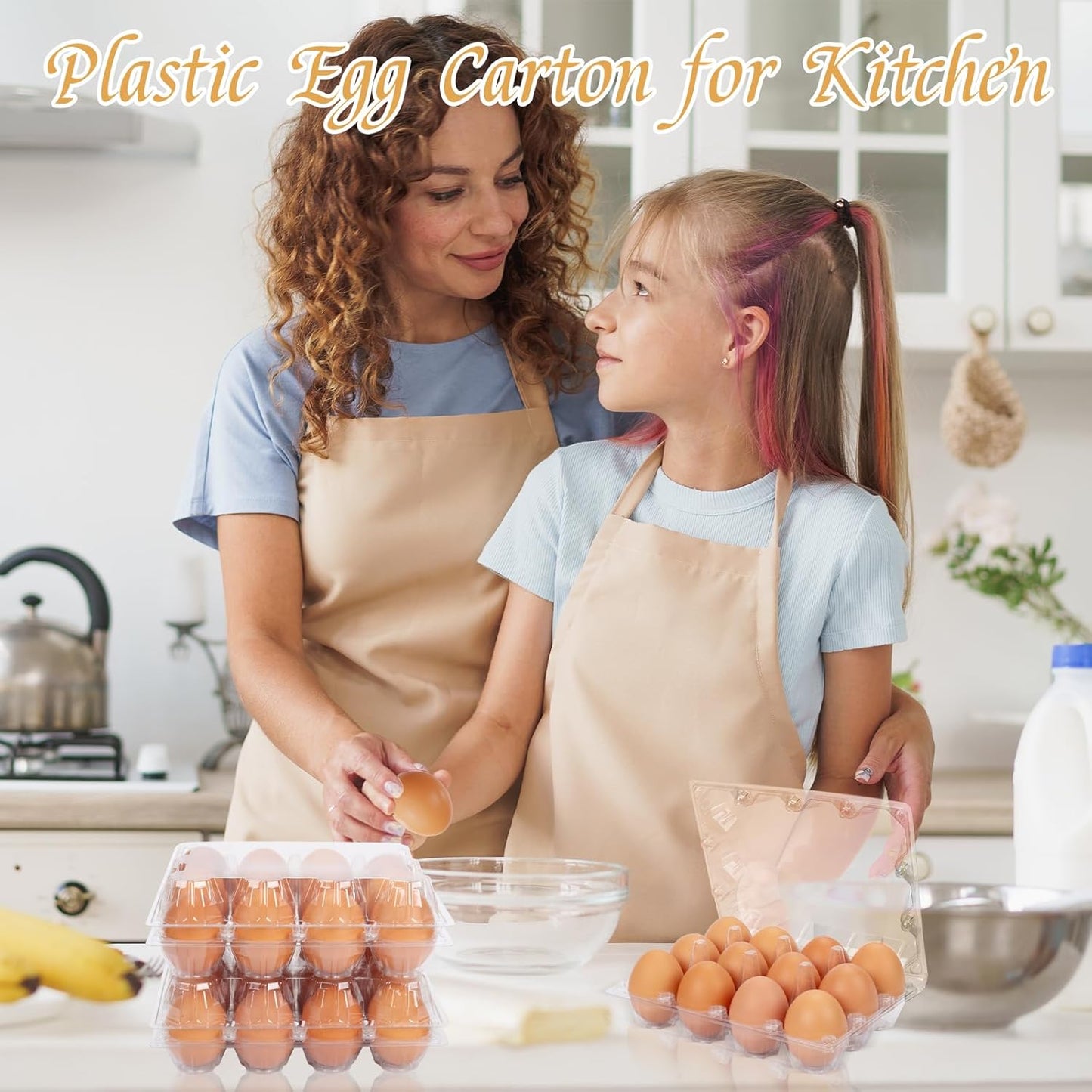 60 Pack Plastic Egg Cartons Cheap Bulk 1 Dozen Clear Empty Egg Cartons for Chicken Eggs, Reusable Egg Containers for Home Ranch Chicken Farm, Commercial Business Market Display, 3x4 Grids, Large