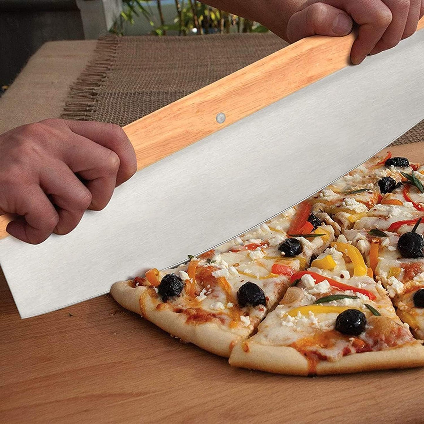 5 PCS Rectangle Pizza Stone Set, 16"Large Pizza Stone for Oven and Grill with Pizza Peel(OAK), Pizza Stone Brush,Pizza Cutter & 10pcs Cooking Paper for Free, Baking Stone for Pizza, Bread,BBQ