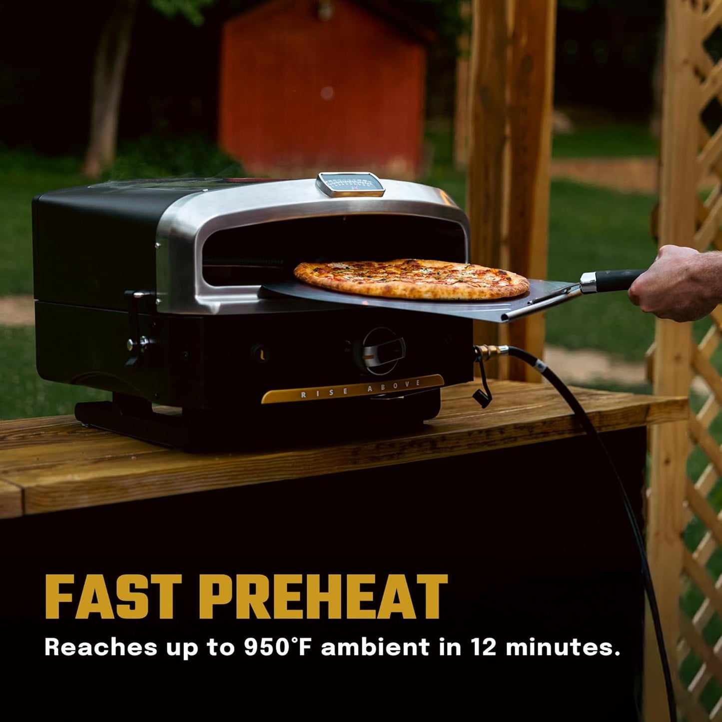 Halo Versa 16 Propane Gas Outdoor Pizza Oven with Rotating Cooking Stone | Portable Appliance for all Outdoor Kitchens | Oven Cover Included