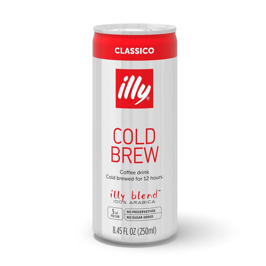 illy Ready To Drink Cold Brew Coffee - 100% Arabica, Smooth & Refreshing Taste - Convenient, Easy To Carry Cans - 8.5 oz., 12 Pack