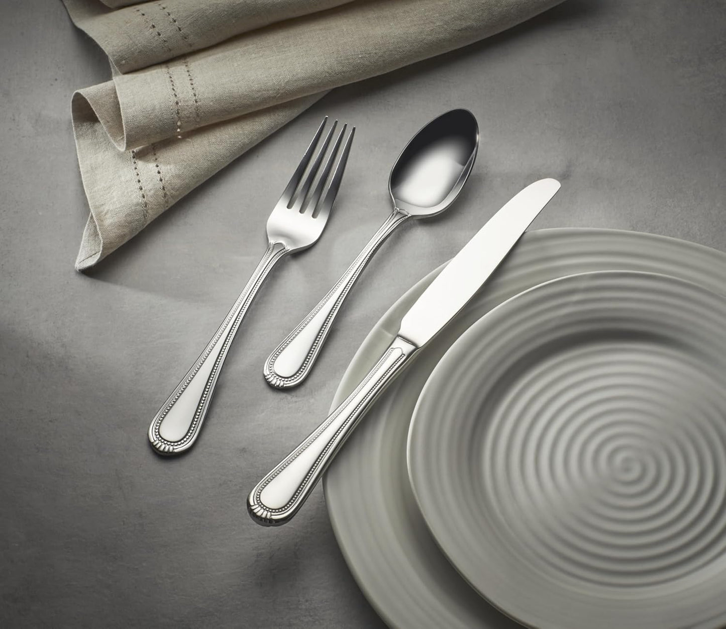 Oneida 895267 Countess 12 Piece Everyday Flatware Set, Metallic